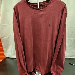 Polo by Ralph Lauren Men's Burgundy Long Sleeve Tee. Used. Excellent Condition.